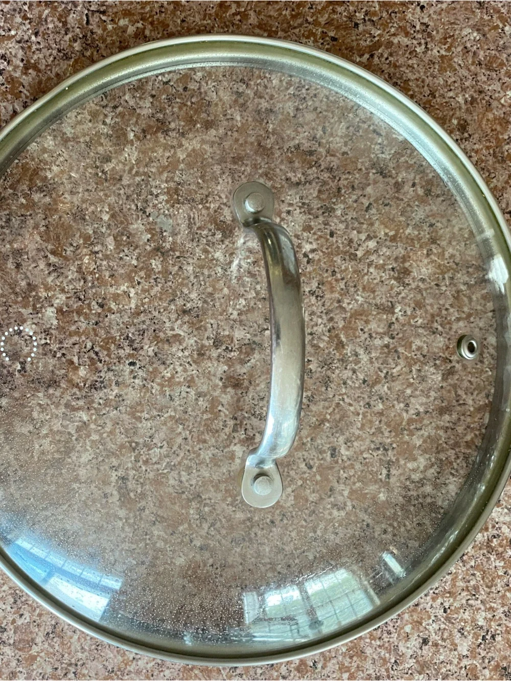 Clear Glass Cookware Lid with Silver Handle - Home Kitchen